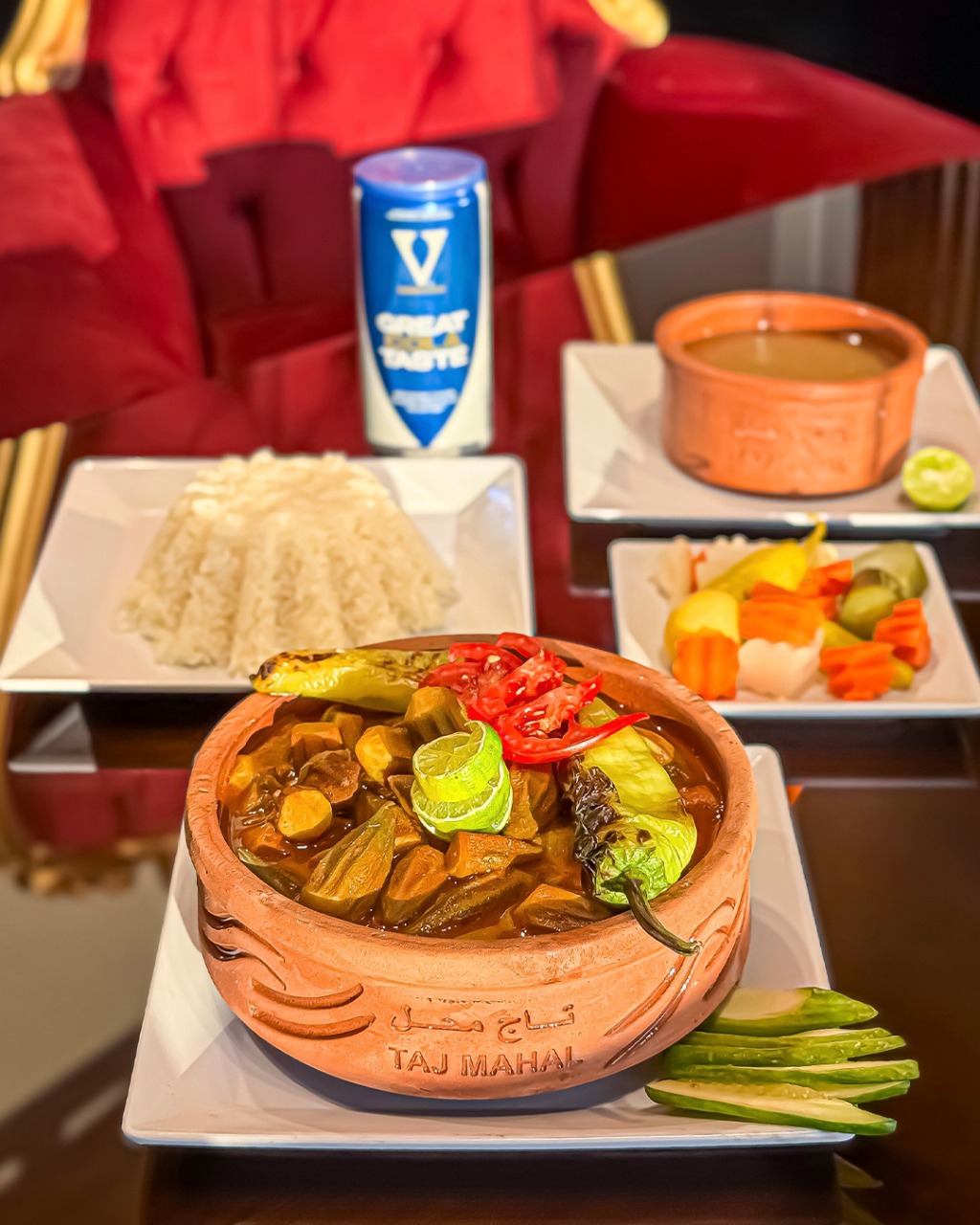 طاجن بامية باللحمة