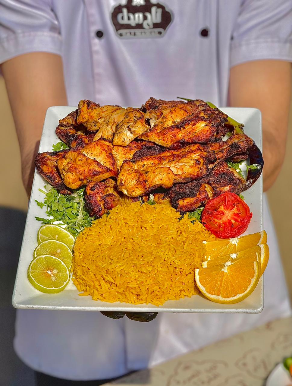 فرخة شيش علي الفحم